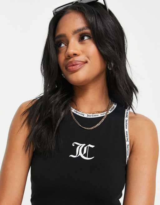 Juicy Couture co ord elastic detail tank top in black ASOS