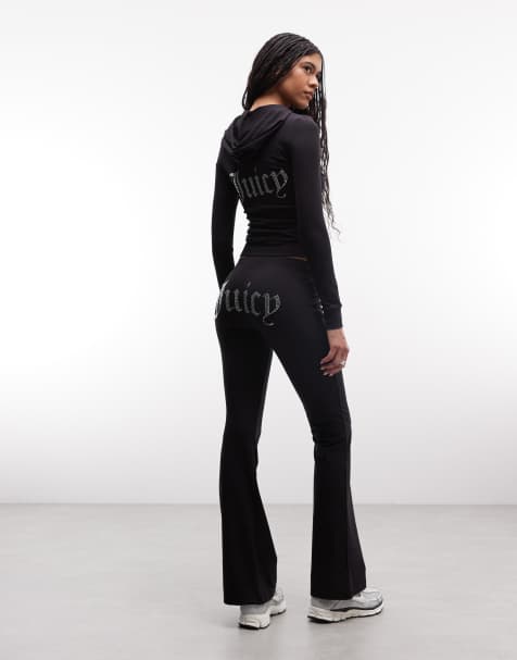 Juicy Couture co-ord flare leg joggers in black - view 1
