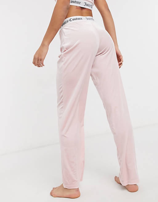 Juicy Couture co-ord lounge wide leg pants in pink