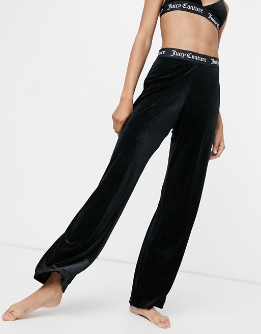 Juicy Couture co-ord lounge wide leg trouser in black
