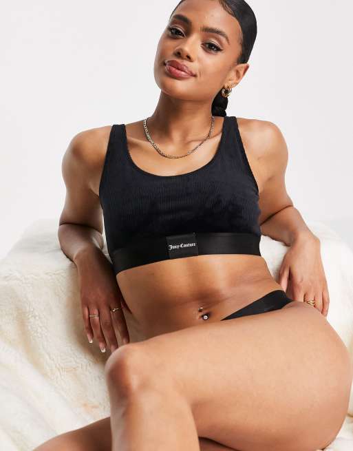 Juicy Couture rib bralet in black