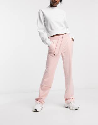 colsie Solid Pink Velour Pants Size M - 31% off