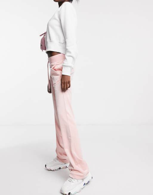 Juicy Couture Wide-leg Velour Track Pants in Pink