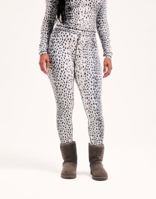 Juicy Couture Juicy Couture co-ord thermal leggins in leopard print-Multi