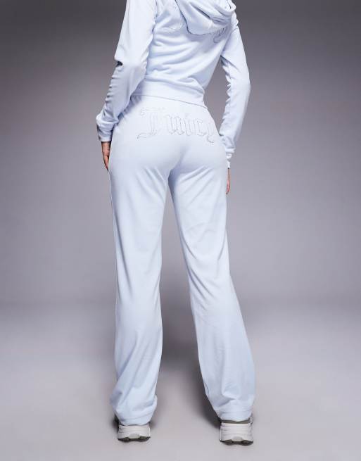 Juicy Couture co-ord velour joggers in baby blue , 3 of 5