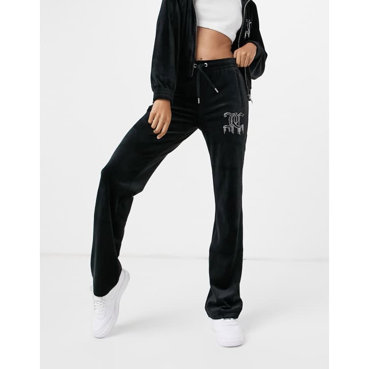 Juicy Couture Black Label Juicy Couture Original Leg Velour Pants with Logo