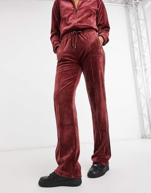 Juicy couture red velour hot sale tracksuit