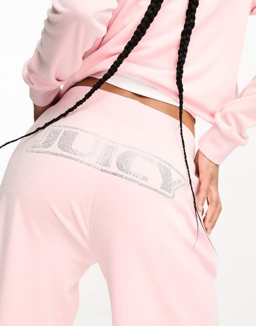 Juicy Couture co-ord velour tracksuit bottoms with diamante logo