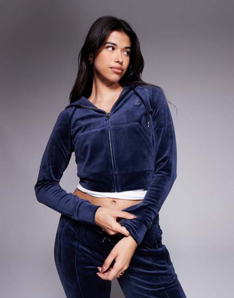 Juicy Couture co-ord zip up hoodie in navy - view 1