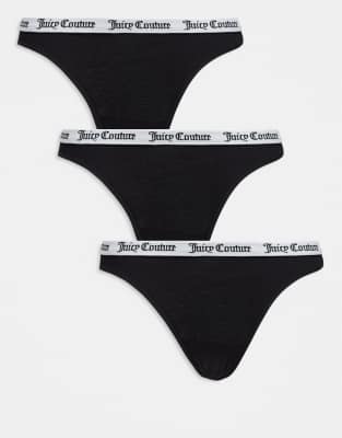 Juicy Couture - Confezione da 3 slip neri - view 1