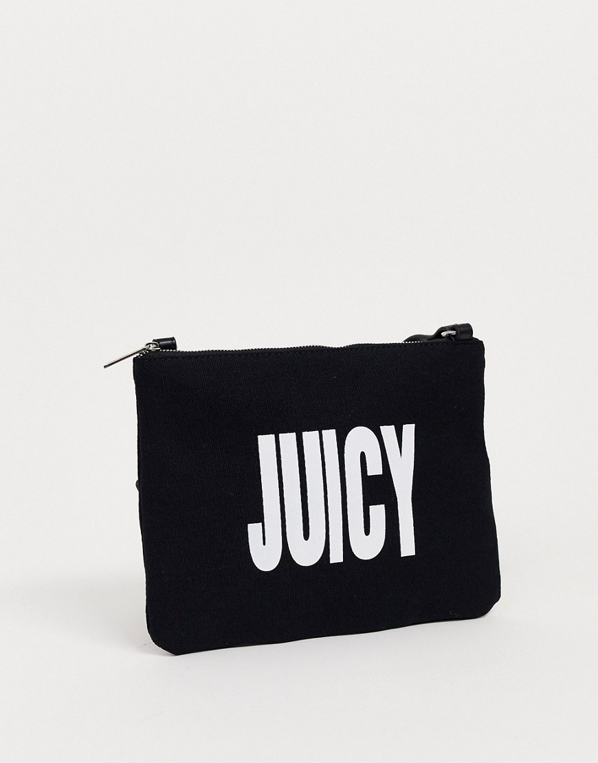 Juicy Couture - Crossbodytas met logo-Zwart