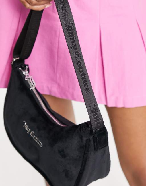 Juicy Couture – Czarna welurowa torebka na ramię , 4 z 4