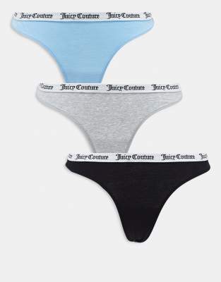 Juicy Couture dana thong 3 pack in multi - view 1