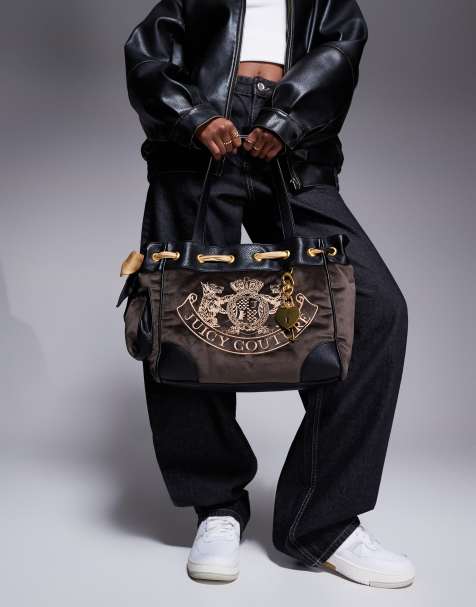 Juicy Couture - Daydreamer - Schoudertas met Y2K logo en dubbele hengsels in bruin - view 1