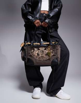 Juicy Couture Juicy Couture Daydreamer y2k logo double handle shoulder bag in brown