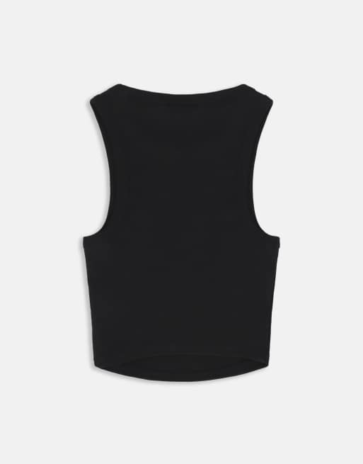 Juicy Couture - Débardeur côtelé avec logo orné de strass - Noir, 2 de 3