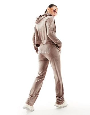 Juicy Couture straight leg joggers and zip through hoodie co-ord in