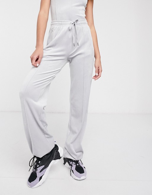 Juicy Couture velour track pants with diamante