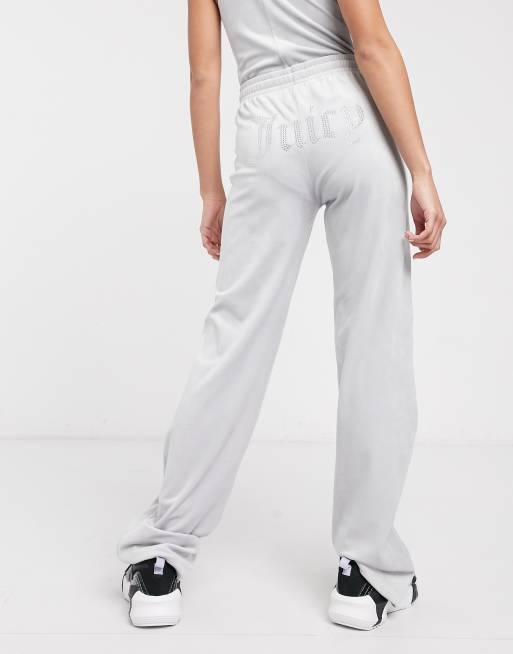 JUICY COUTURE Diamante Velour Track Pants