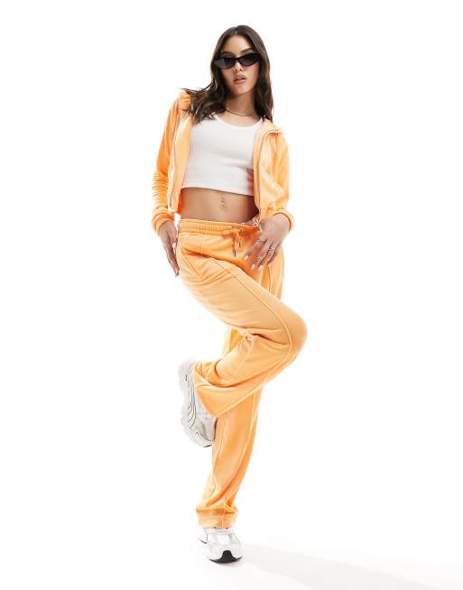 Juicy Couture diamante velour tracksuit zip hoodie co-ord in