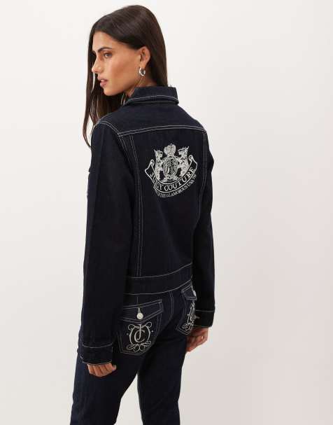 Juicy Couture dog crest logo denim jacket in dark blue (part of a set) - view 1