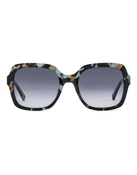 Juicy Couture – Eckige Sonnenbrille in Havana-Blau - view 1