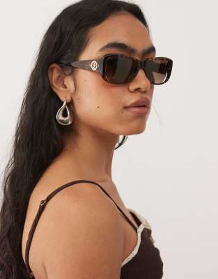 Juicy Couture - Eckige Sonnenbrille in Havana-Braun-Brown