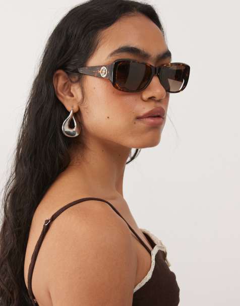Juicy Couture – Eckige Sonnenbrille in Havana-Braun - view 1