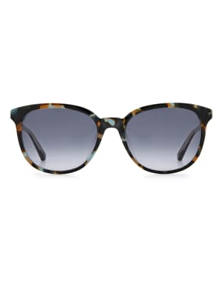 Juicy Couture - Eckige Sonnenbrille in Havana-Petrol-Grün