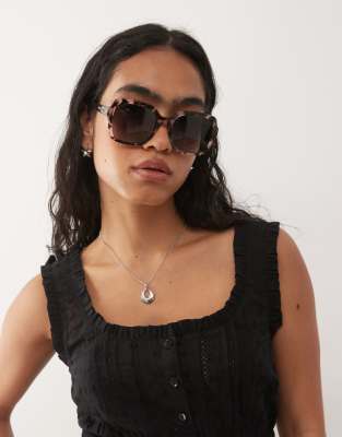 Juicy Couture - Eckige Sonnenbrille in Havanna-Rosa