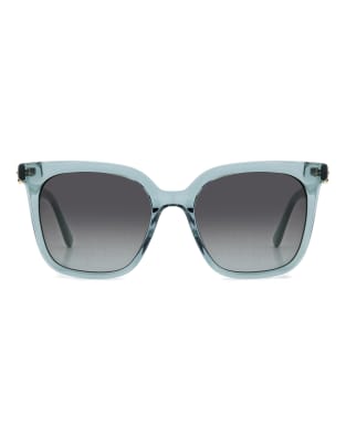 Juicy Couture - Eckige Sonnenbrille in Kristall-Petrol-Grün