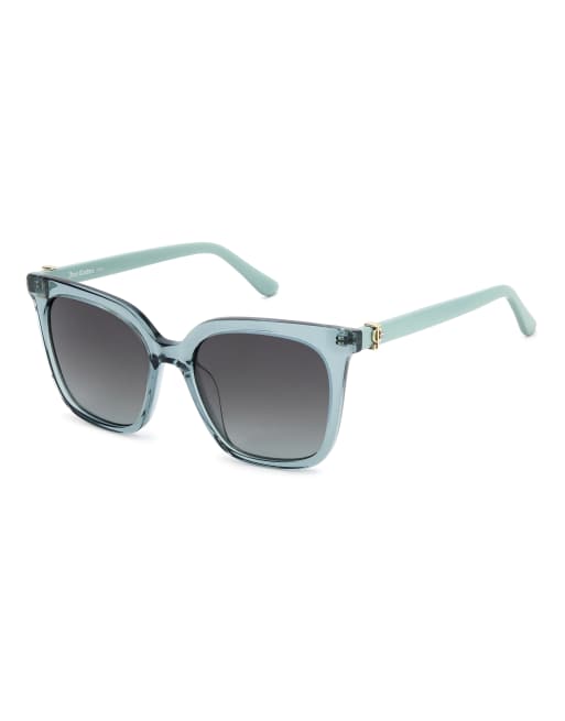 Juicy Couture – Eckige Sonnenbrille in Kristall-Petrol , 2 von 3