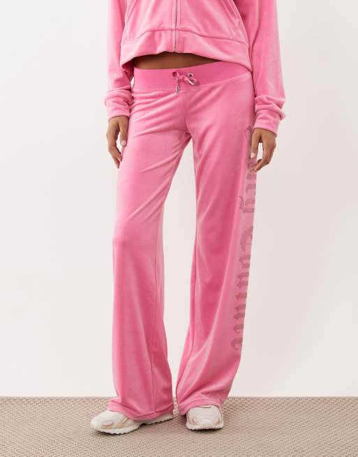 Juicy Couture ensemble jogger droit à logo strass rose vif, 2 de 5