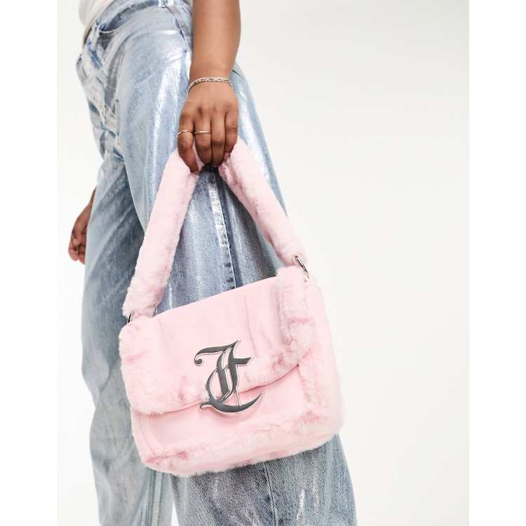 Baguette Chain Midi - Pale pink leather bag