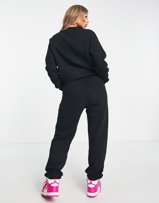 Juicy Couture fleeced cuffed joggers co-ord in black