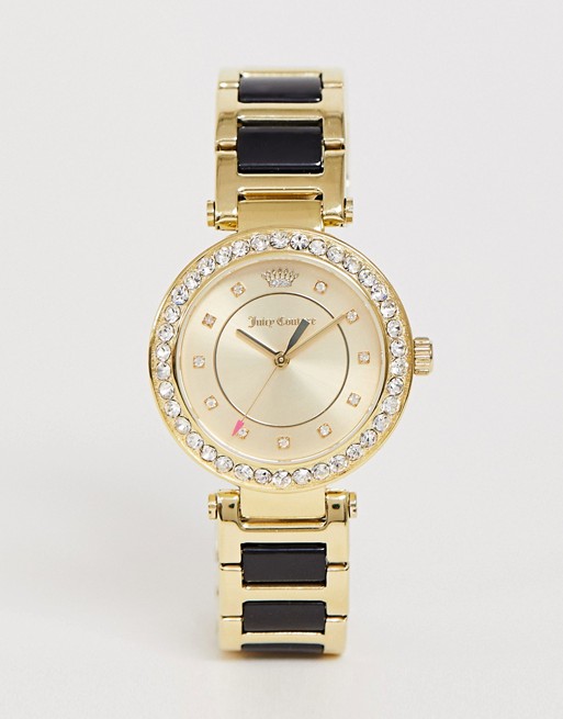Juicy Couture Gold Watch with Diamante Crown Logo