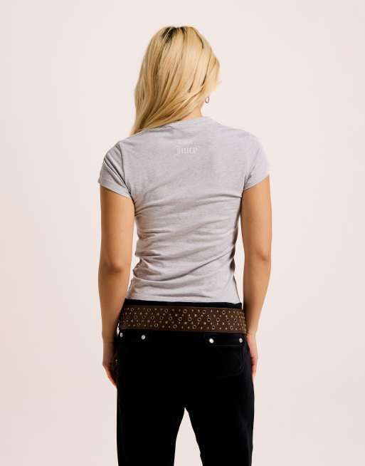 Juicy Couture Hilton baby tee in grey, 4 of 4