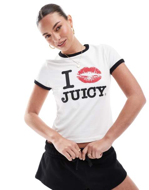 Juicy Couture I kiss tee in white - view 1