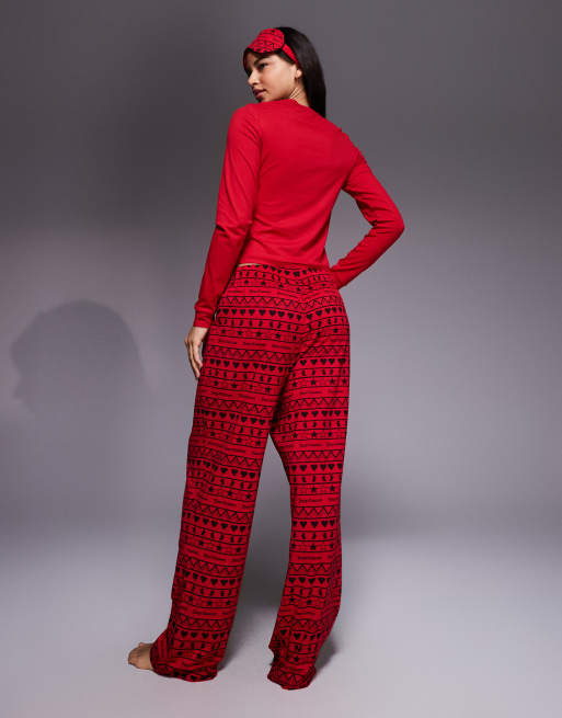 Juicy Couture - I've Been So Good - Pigiama natalizio e mascherina rosso con logo, 3 di 4