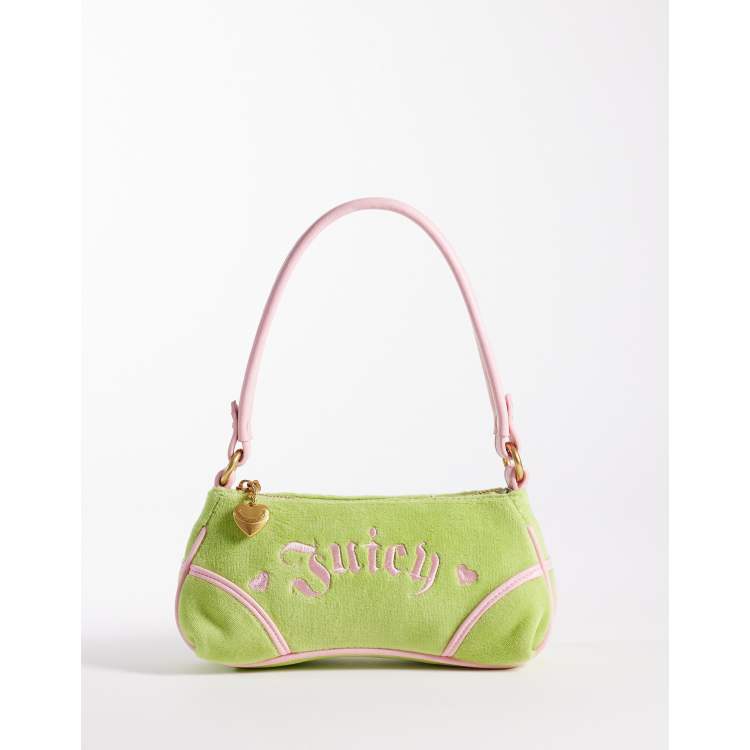 Juicy Couture Janella Y2K logo velvet shoulder / cross body bag in