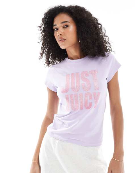Juicy Couture Just juicy hilton t-shirt in lilac - view 1