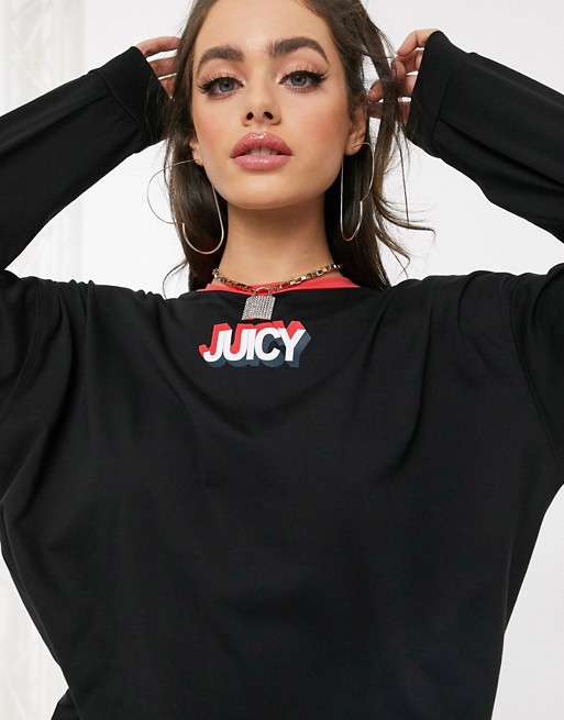 Juicy Couture Jxjc 3D Juicy Graphic Tee Pitch in black