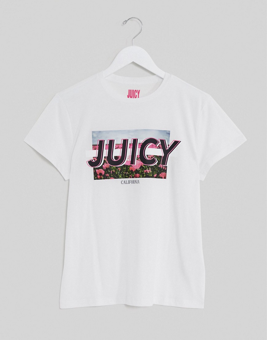 Juicy Couture Jxjc Photo Real Relaxed Tee in white