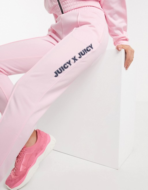 Juicy Couture Jxjc Tricot Jogger  co-ord in Pale Pink
