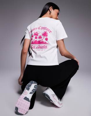 Juicy Couture Juicy Couture la beach girlfriend t-shirt in white