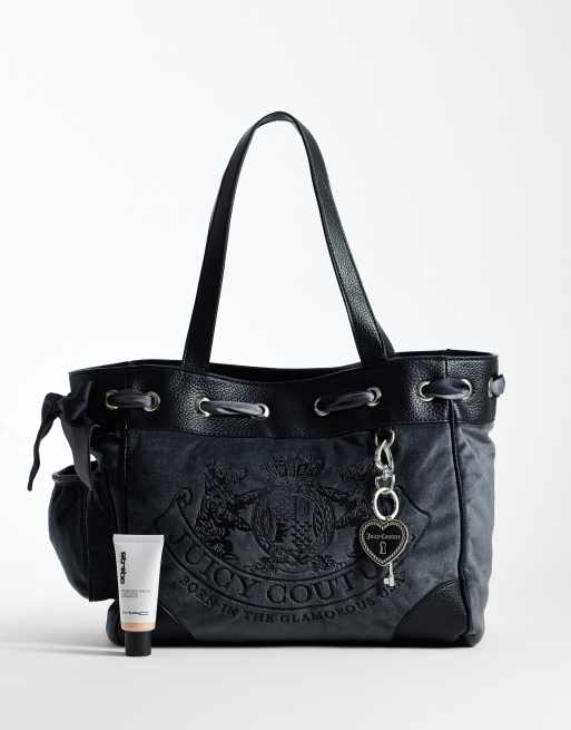 Juicy couture logo daydreamer large double handle shoulder bag in grey, 2 of 4