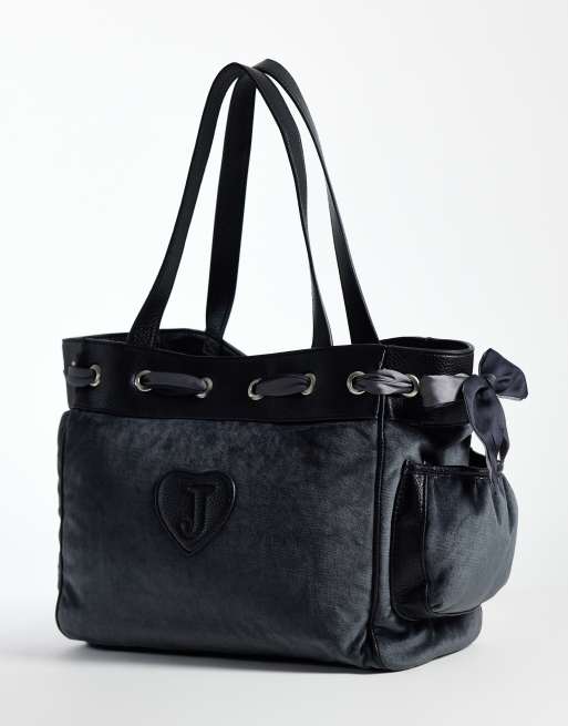 Juicy couture logo daydreamer large double handle shoulder bag in grey, 4 of 4