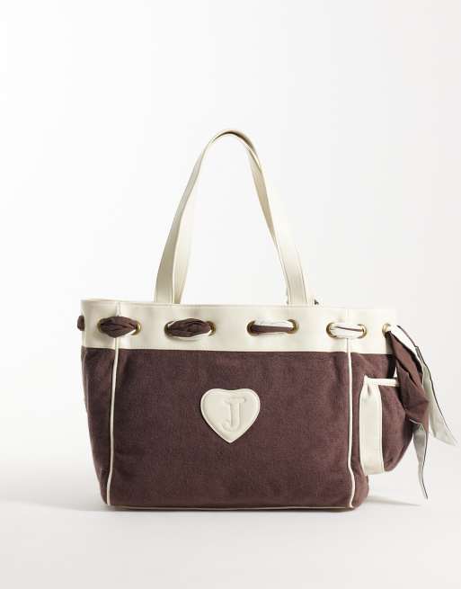 Juicy Couture logo daydreamer large double handle shoulder bag in java, 4 of 4