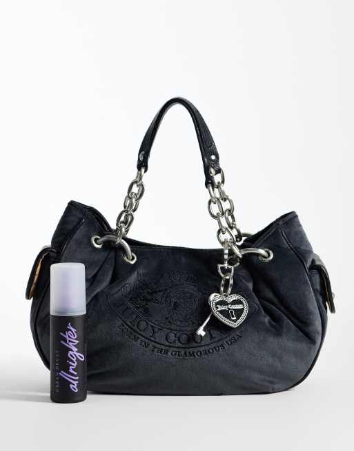 Juicy Couture logo daydreamer medium double handle shoulder bag in grey, 2 of 4