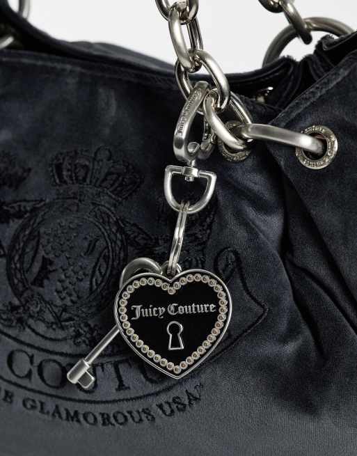 Juicy Couture logo daydreamer medium double handle shoulder bag in grey, 3 of 4